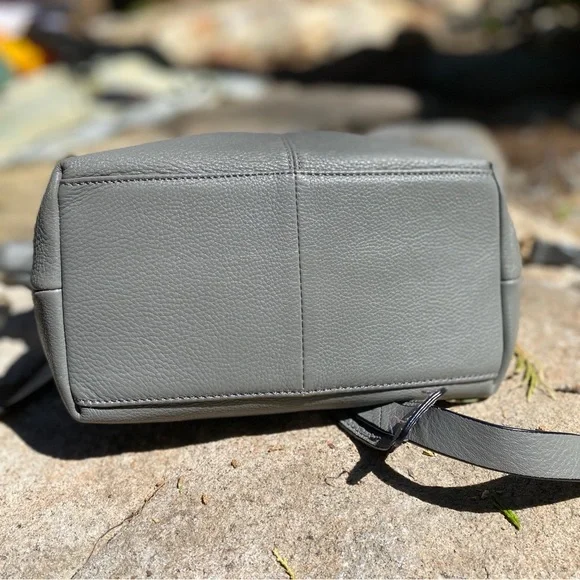 Kate Spade Freeform Satchel Saturday Grey Leather Crossbody Purse 15”x8.5” Bag - Picture 5 of 12